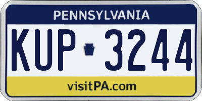 PA license plate KUP3244