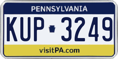 PA license plate KUP3249