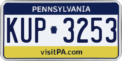 PA license plate KUP3253