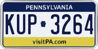 PA license plate KUP3264