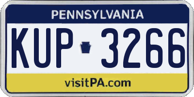 PA license plate KUP3266