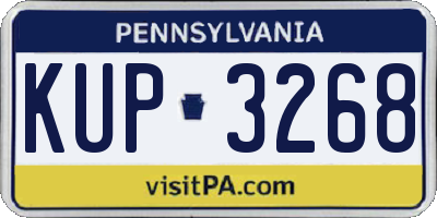 PA license plate KUP3268