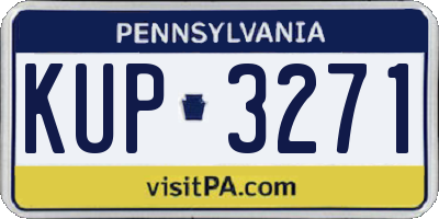 PA license plate KUP3271
