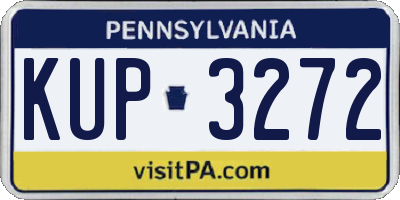 PA license plate KUP3272