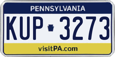 PA license plate KUP3273