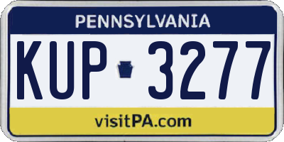 PA license plate KUP3277