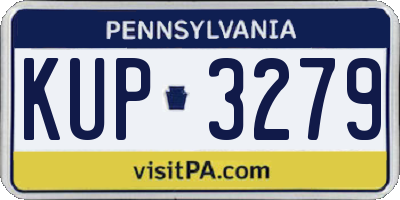 PA license plate KUP3279