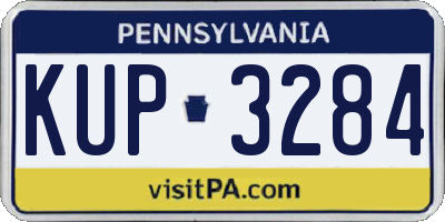 PA license plate KUP3284