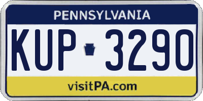 PA license plate KUP3290