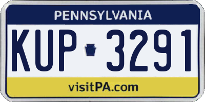 PA license plate KUP3291