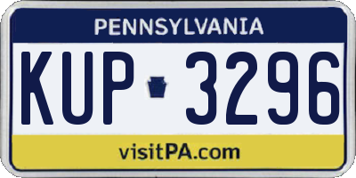 PA license plate KUP3296