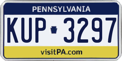 PA license plate KUP3297