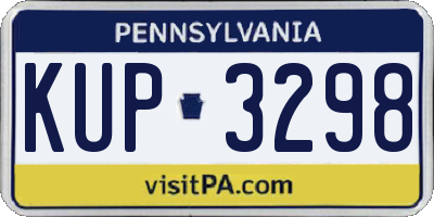 PA license plate KUP3298
