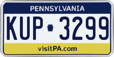 PA license plate KUP3299