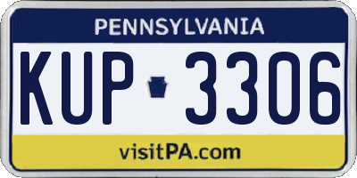 PA license plate KUP3306
