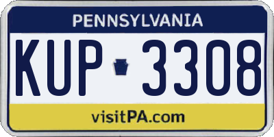 PA license plate KUP3308