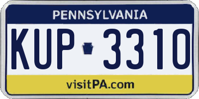 PA license plate KUP3310
