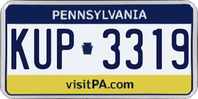 PA license plate KUP3319