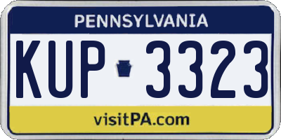 PA license plate KUP3323