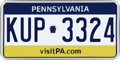 PA license plate KUP3324