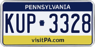 PA license plate KUP3328