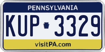 PA license plate KUP3329