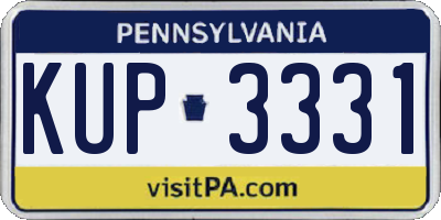PA license plate KUP3331