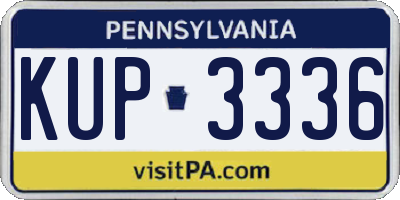 PA license plate KUP3336