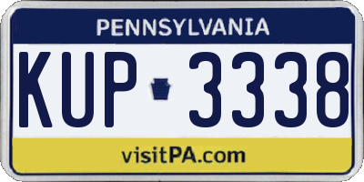 PA license plate KUP3338