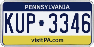 PA license plate KUP3346