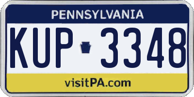 PA license plate KUP3348