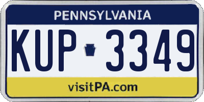 PA license plate KUP3349