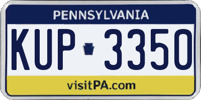 PA license plate KUP3350