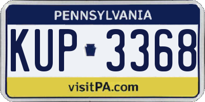 PA license plate KUP3368