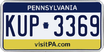 PA license plate KUP3369