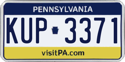 PA license plate KUP3371