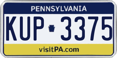 PA license plate KUP3375