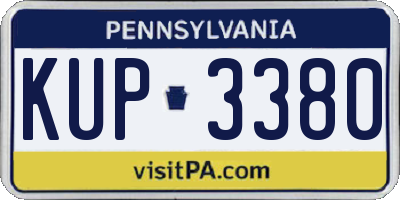 PA license plate KUP3380