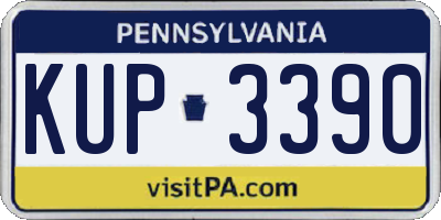 PA license plate KUP3390