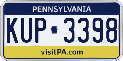 PA license plate KUP3398