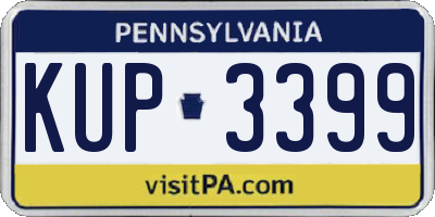 PA license plate KUP3399