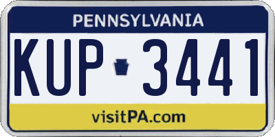 PA license plate KUP3441