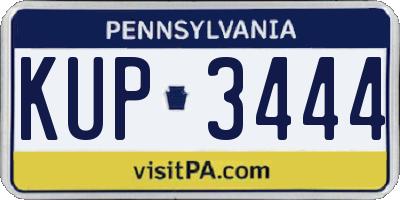 PA license plate KUP3444