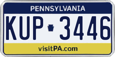 PA license plate KUP3446