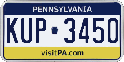 PA license plate KUP3450