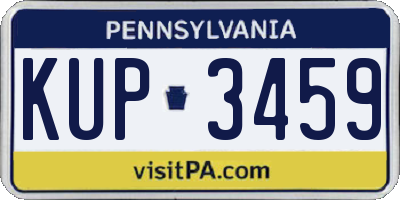 PA license plate KUP3459