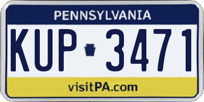 PA license plate KUP3471