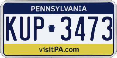 PA license plate KUP3473