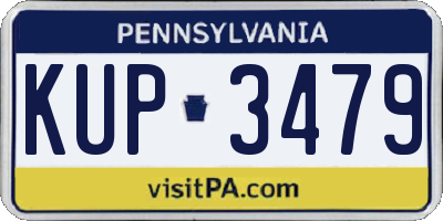 PA license plate KUP3479
