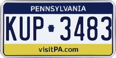PA license plate KUP3483